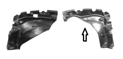 beschermplaat onder de motor, rechts Toyota Yaris, 1999-2005, P1