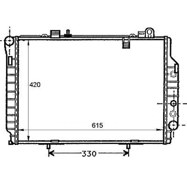 Radiator DB W202 95-00 615x420 C 250 TD +/-AC