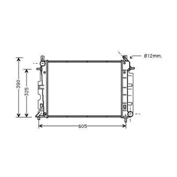 Radiator SAAB 9-3 98-03 500x350x42 2.2I TD +AC