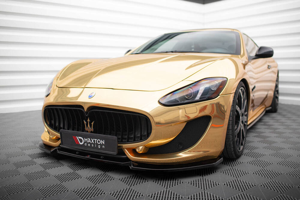 Voorspoiler V.2 Maserati Granturismo FL Maxton Glans Zwart