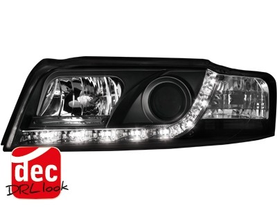 Faros Audi A4 8E Los ojos del Diablo Dayline negro
