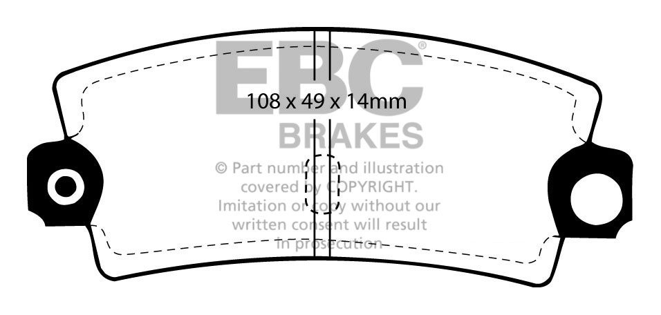 EBC Brakes RENAULT 25 2.9 84-92 Remblokken achterzijde greenstuf
