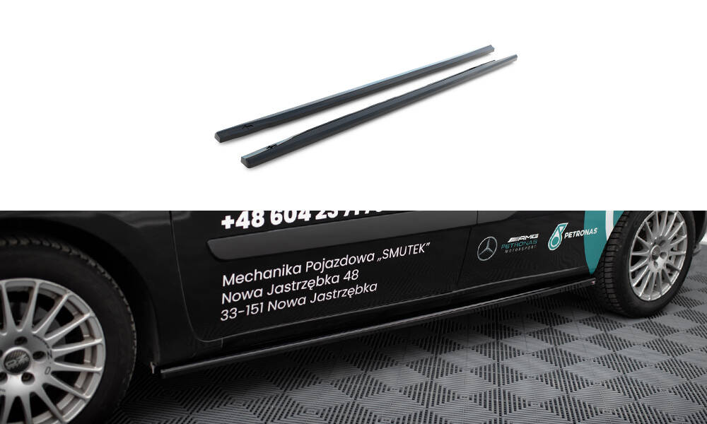 Zijskirts Mercedes Benz Citan Maxton Glans Zwart
