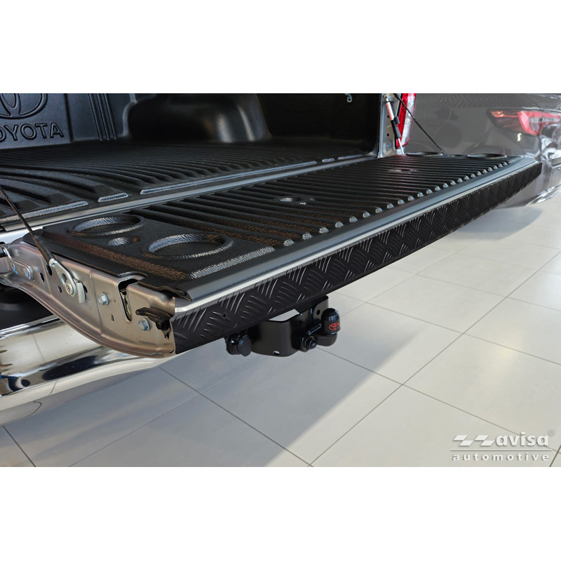 Avisa Aluminium Pickup Achterklep beschermlijst  Toyota Hilux VIII Facelift 2020- - Zwart