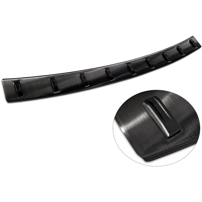 Zwart RVS Achterbumperprotector  Skoda Octavia III Combi Facelift 2017-2020 'STRONG EDITION'