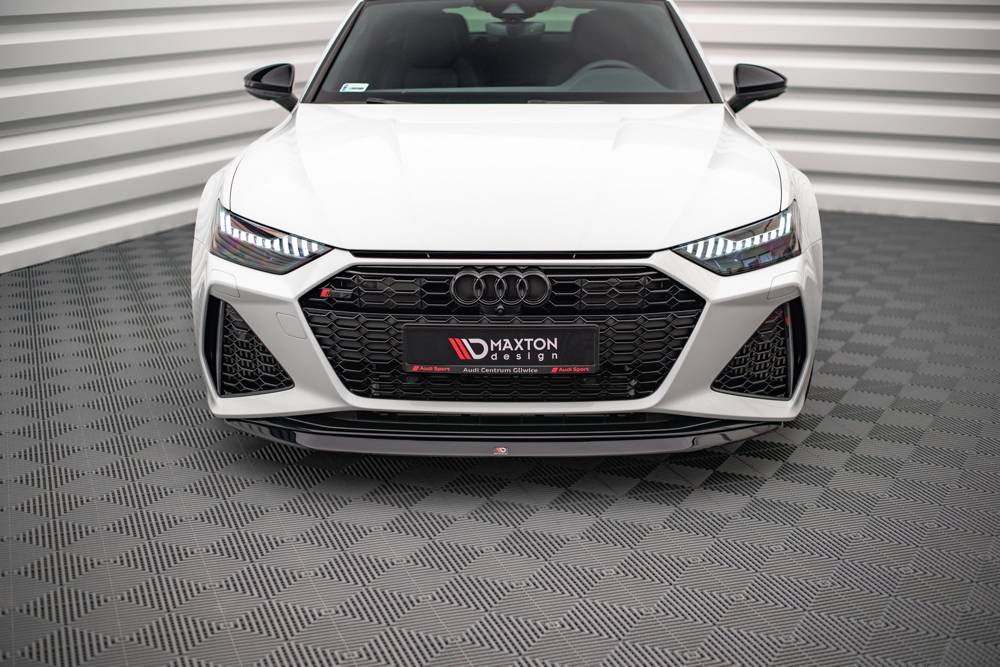 Voorspoiler V.3 Audi RS6 / RS7 C8 Maxton Glanzend Zwart