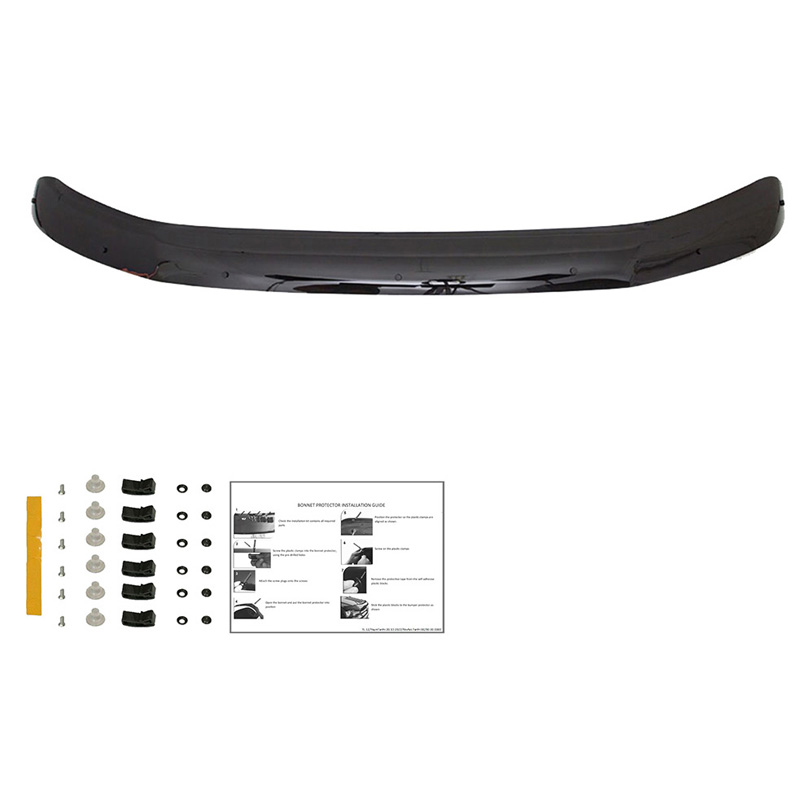 Motorkapbeschermer (steenslagcover)  Volkswagen Transporter T5.1 2010-2015 - Glanzend zwart