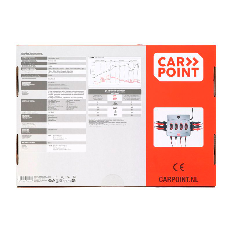 Carpoint BX-6 Acculader 16A / 4 Bank