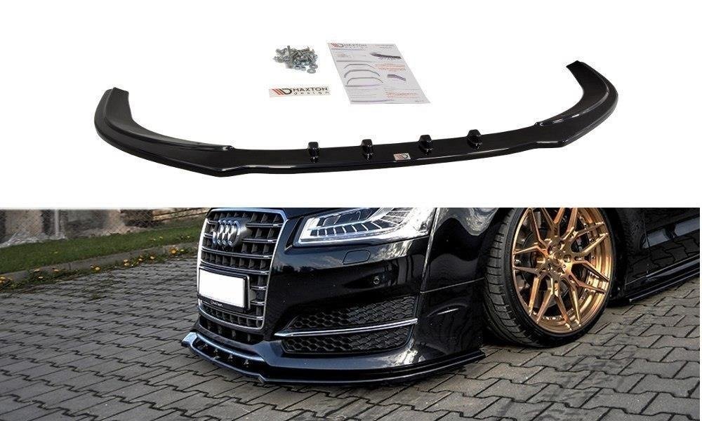 Voorspoiler Audi S8 D4 FL Maxton Glans Zwart