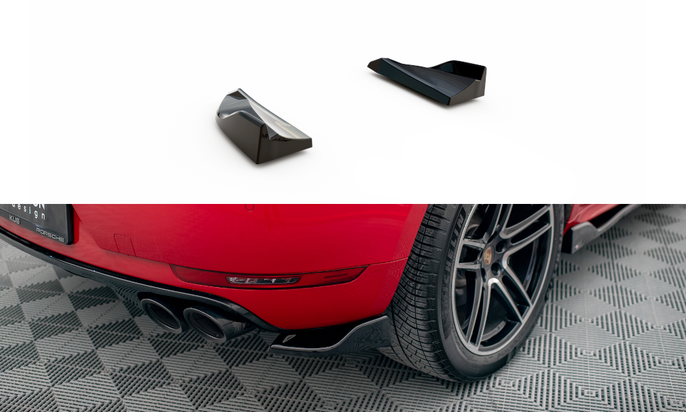 Zijdiffuser Porsche Macan GTS / Sport Design Mk1 Facelift Maxton Glans Zwart