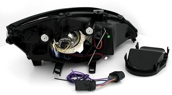 Faros Ford Focus Angel Eyes 98-01 negro