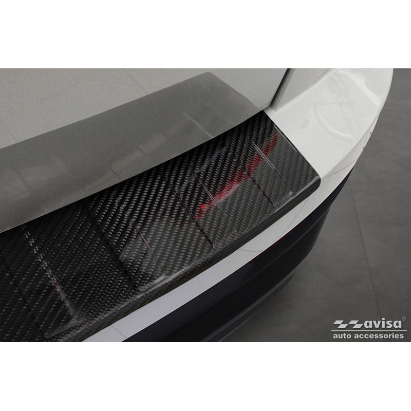 Echt 3D Carbon Achterbumperprotector  Skoda Karoq Facelift 2022- incl. Sportline 'Ribs'