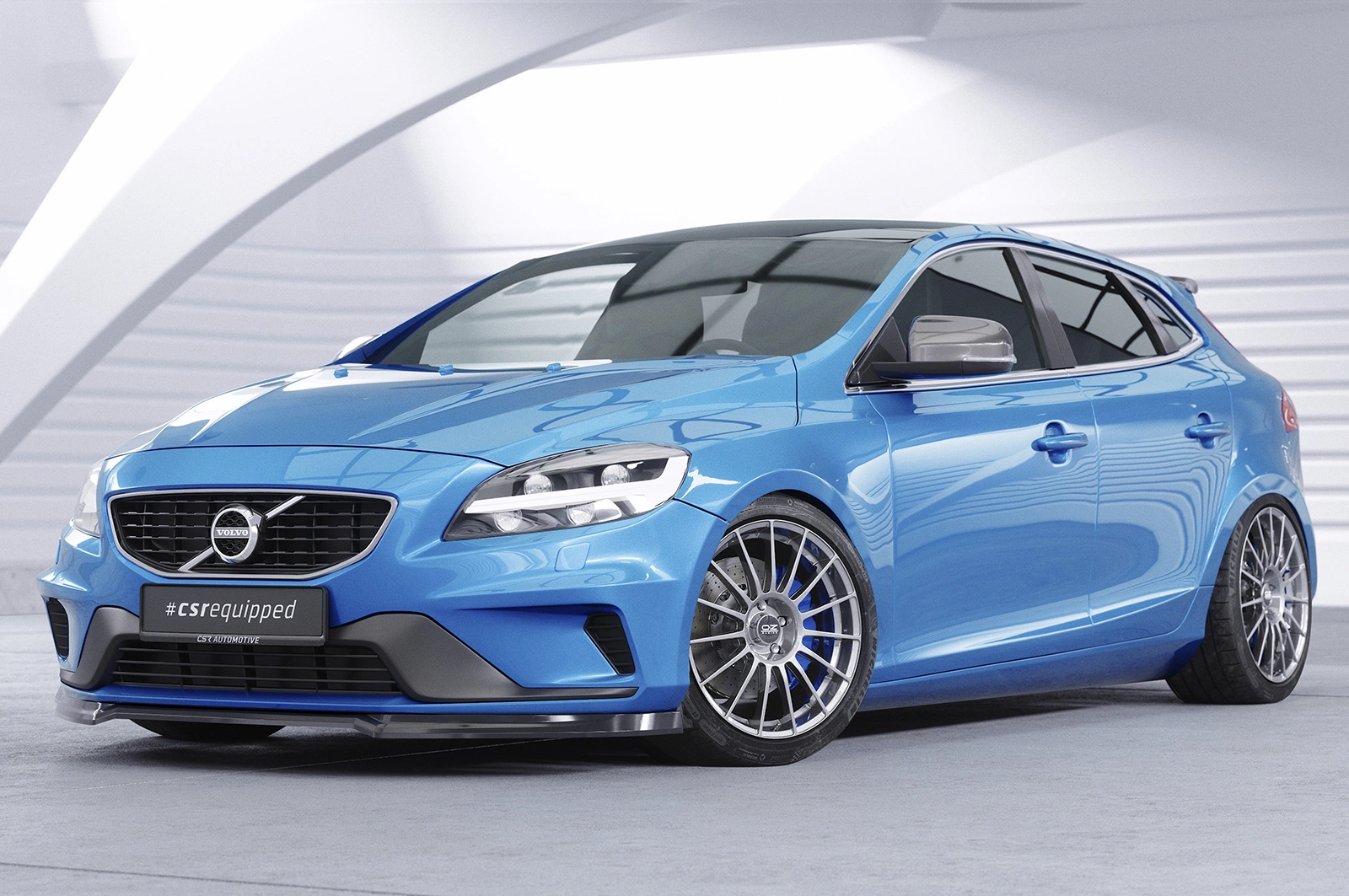 Voorspoiler Volvo V40 R-Design 2012-2019 Glans Zwart – CSR