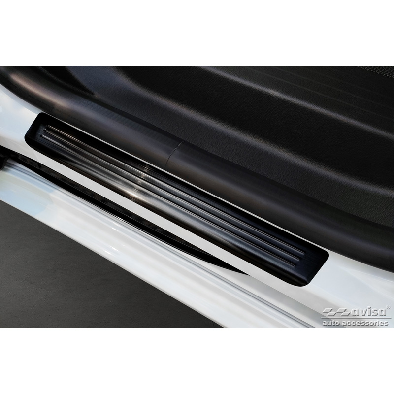 Zwart RVS Instaplijsten  Renault Kangoo III Furgon & Nissan Townstar & Mercedes Citan 2021- - 'Special Edition' - 4-delig