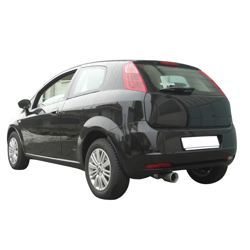 100% RVS Sportuitlaat  Fiat Grande Punto 1.9 MJET 16v (120pk) 2005- 102mm