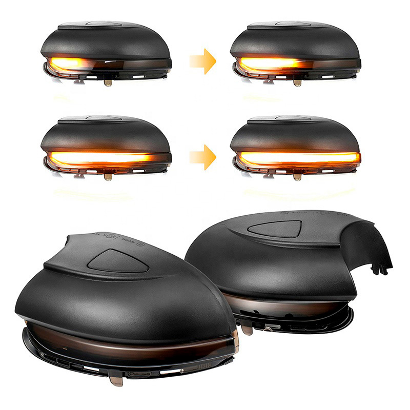 Set LED Zijspiegel-Knipperlichten  Volkswagen Golf VI 2008-2012 & Touran 2010-2015 - Rookgrijs - incl. Dynamic Running Light