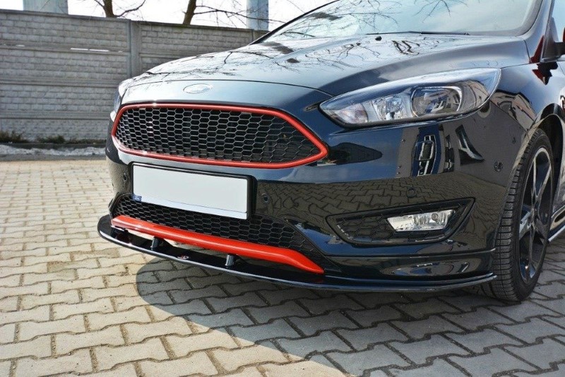 Voorspoiler Ford Focus ST-Line Mk3 FL V.1 Glanzend Zwart