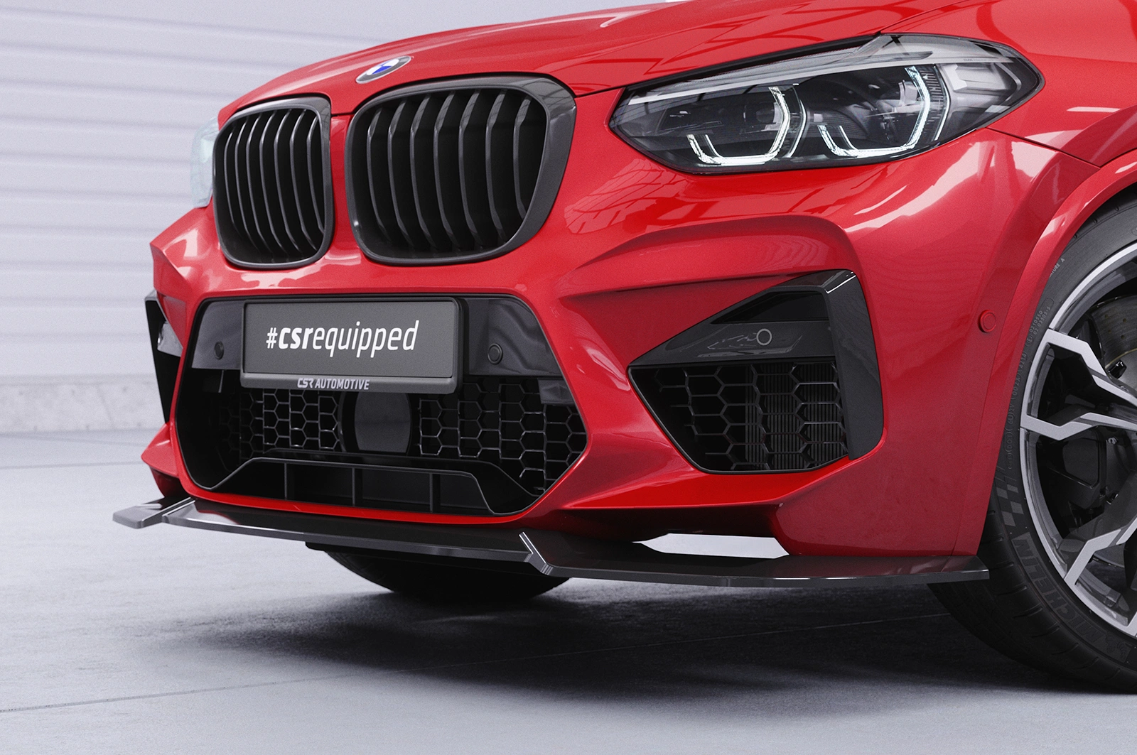 Voorspoiler BMW X3 M F97 / X4 M F98 Glans Zwart (2019-2021)