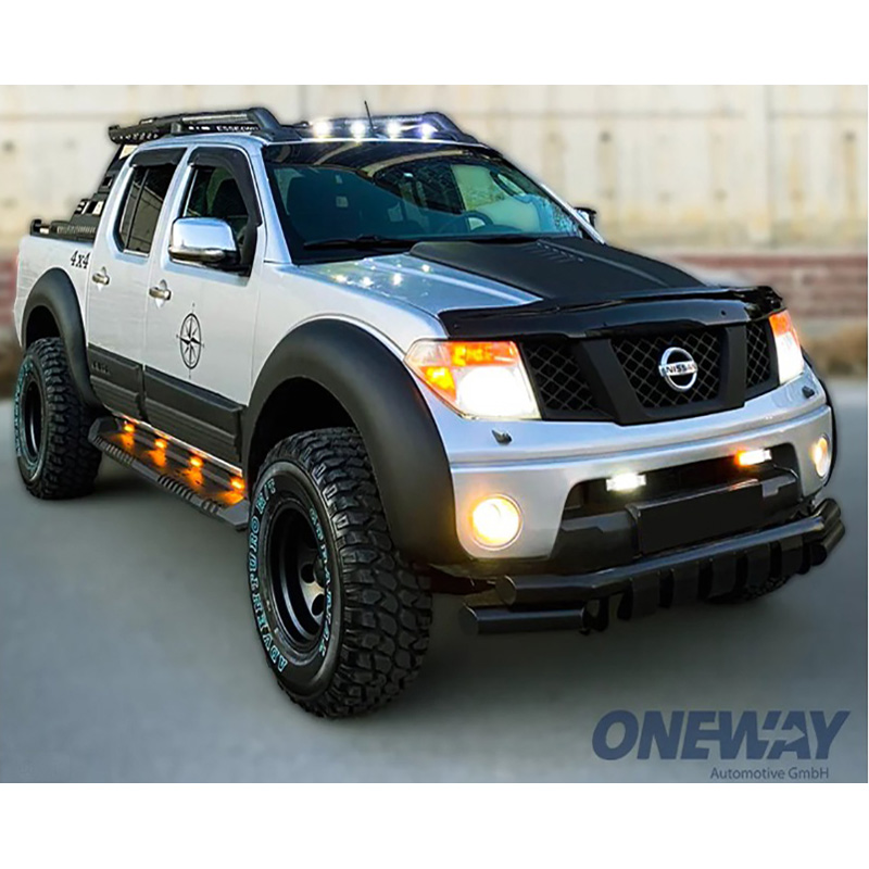 Motorkapluchtinlaat (Scoop)  Volkswagen Amarok MK1 2010-2022 & Nissan Navara D40 2005-2010 - Glanzend zwart