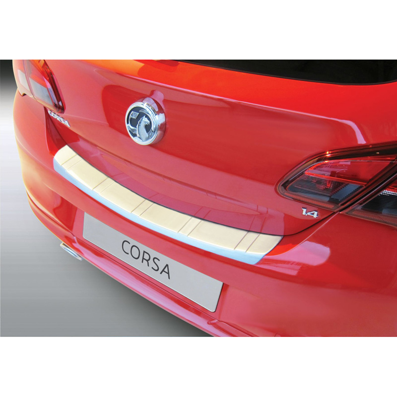 ABS Achterbumper beschermlijst  Opel Corsa E 3/5 deurs 2015-2019 Zwart 'Ribbed'