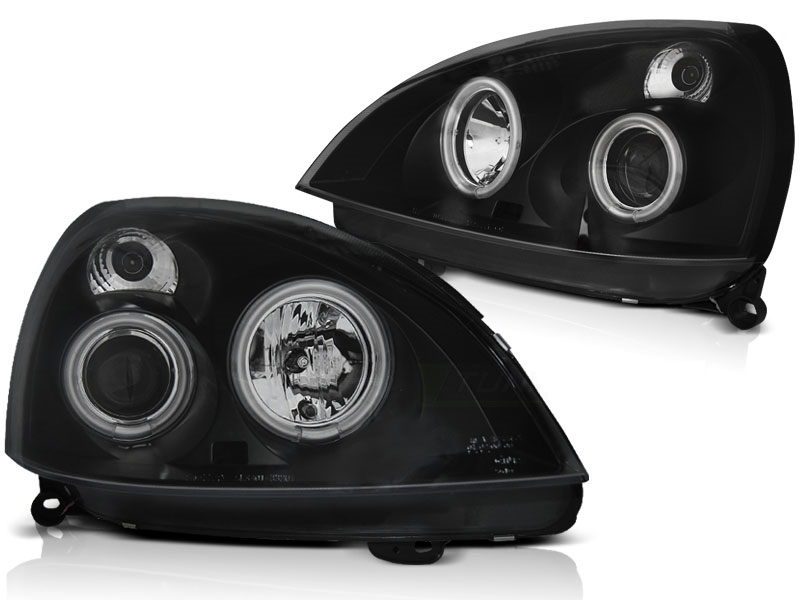 Faros Renault Clio 3 01-05 Angel Eyes CCFL Black