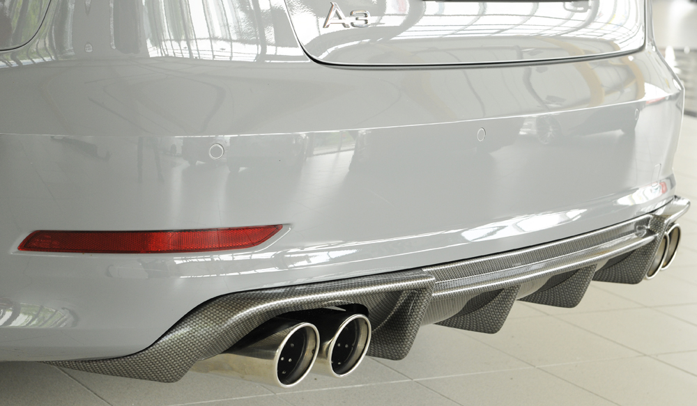 Achter Skirt Audi A3 8V 12-16 S-line Rieger Carbon Look