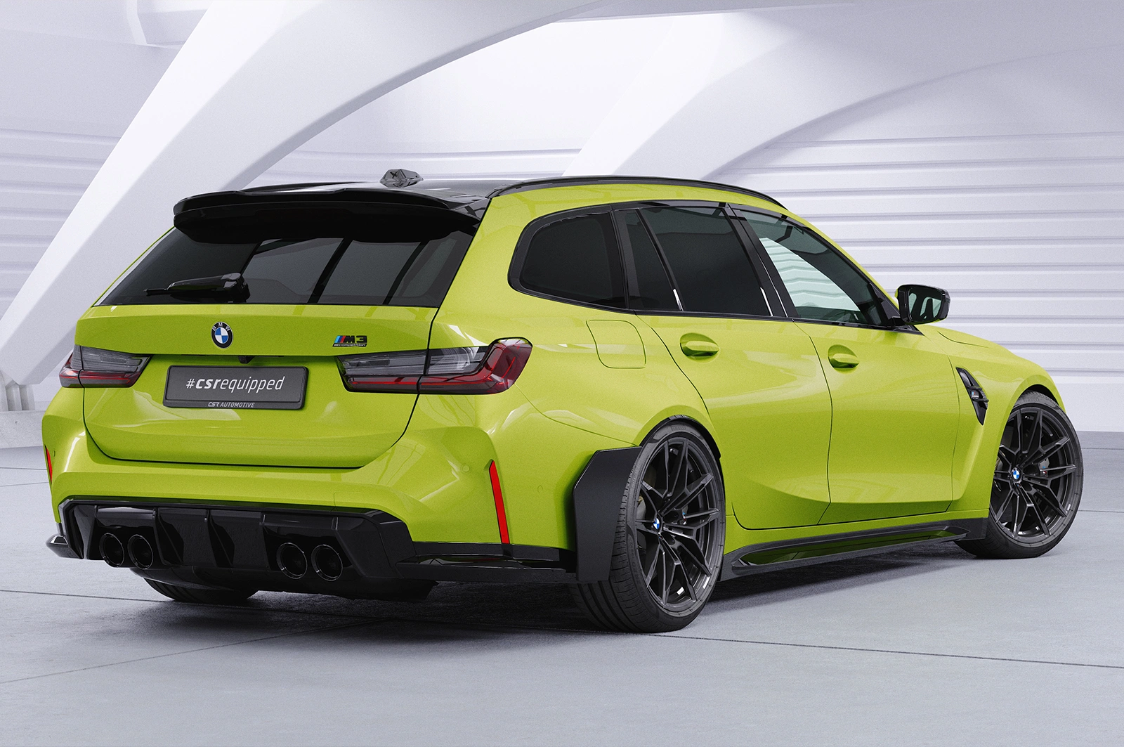 Achterspoiler BMW M3 G81 Competition CSR glans zwart