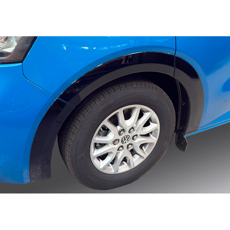 RGM Set spatbordverbreders  Volkswagen Transporter T7 2024- Korte wielbasis - dubbele schuifdeuren - Glanzend Zwart