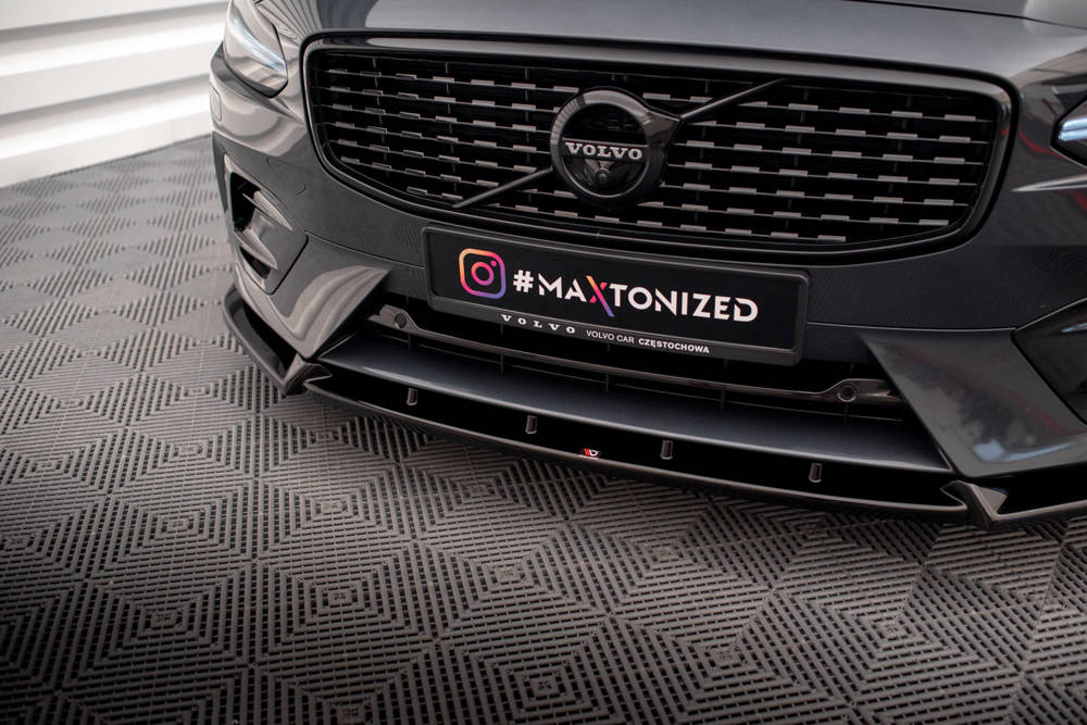 Voorspoiler Volvo V90 R-Design 2016 - 2020 Maxton Glans Zwart