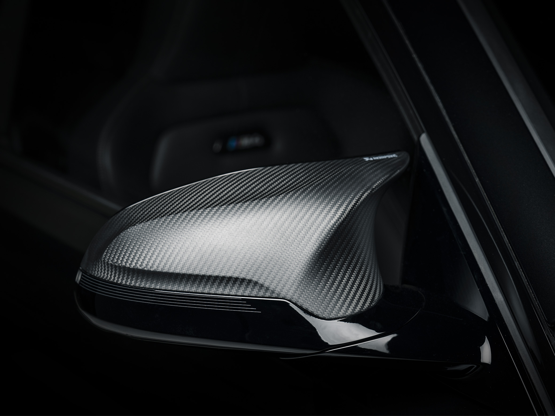 Akrapovic BMW M2 CS F87 / M3 F80 / M4 F82 – Matte Carbon Fiber Mirror Cap Set