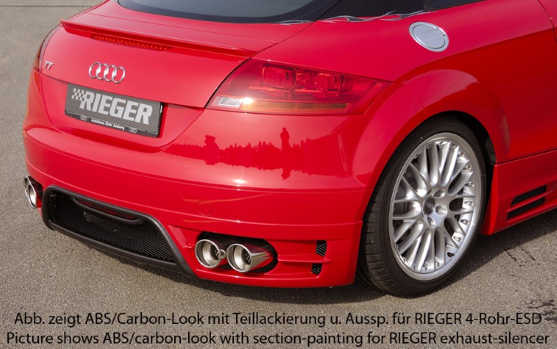 Achteraanzet Carbon-look Audi TT 09.06- Rieger
