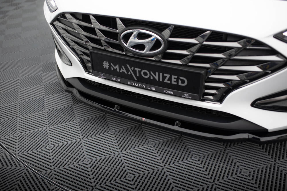 Voorspoiler V.1 Hyundai i30 Facelift Maxton Glans Zwart
