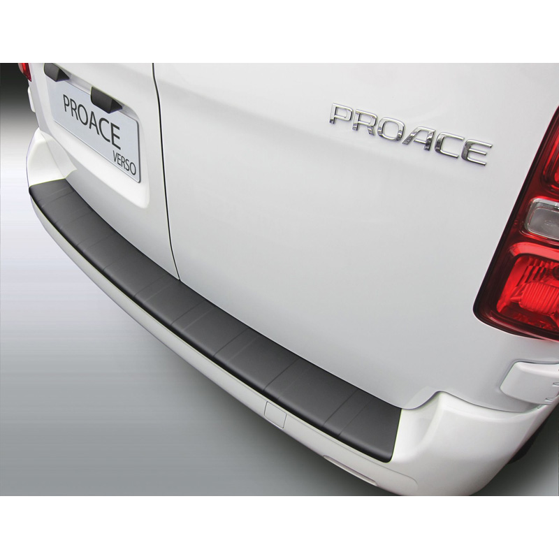 ABS Achterbumper beschermlijst  Citroën Jumpy (Dispatch) & Spacetourer / Peugeot Expert & Traveller / Toyota Proace 9/2016- & Opel Vivaro / Zafira Life 2019- & Fiat Scudo 2022- Zwart 'Ribbed'
