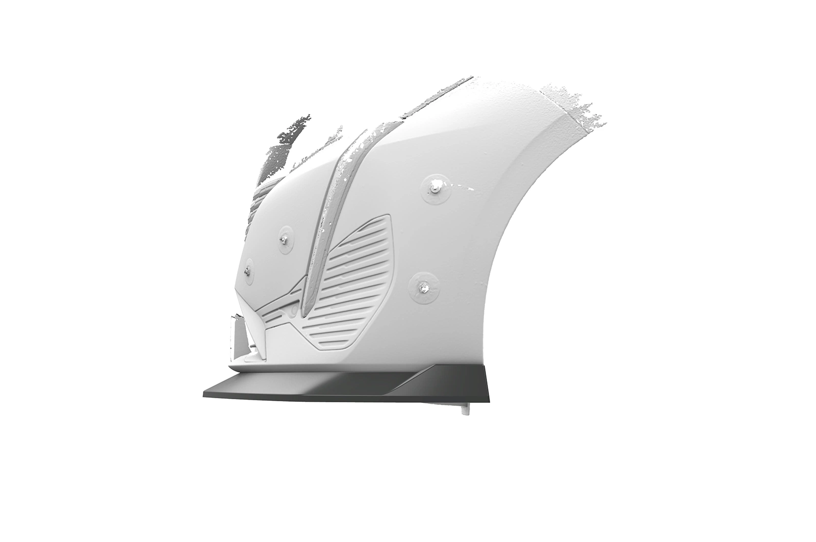 Voorspoiler Peugeot 308 (P51) glans zwart