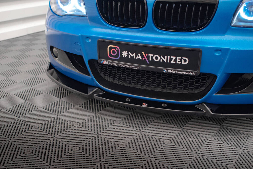 Voorspoiler V.2 BMW 1 Serie M Pakket E87 Maxton Glans Zwart