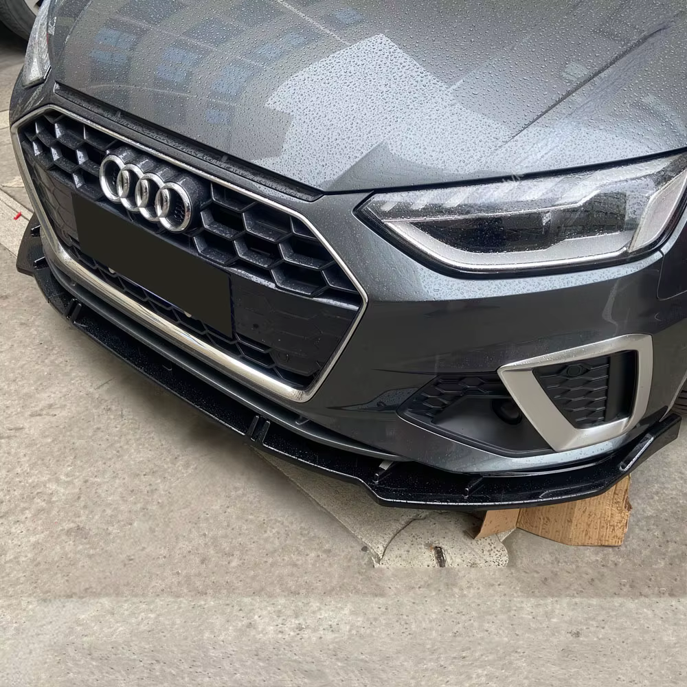 Voorspoiler Glans Zwart Audi A4 B9 FL S-Line 2020-