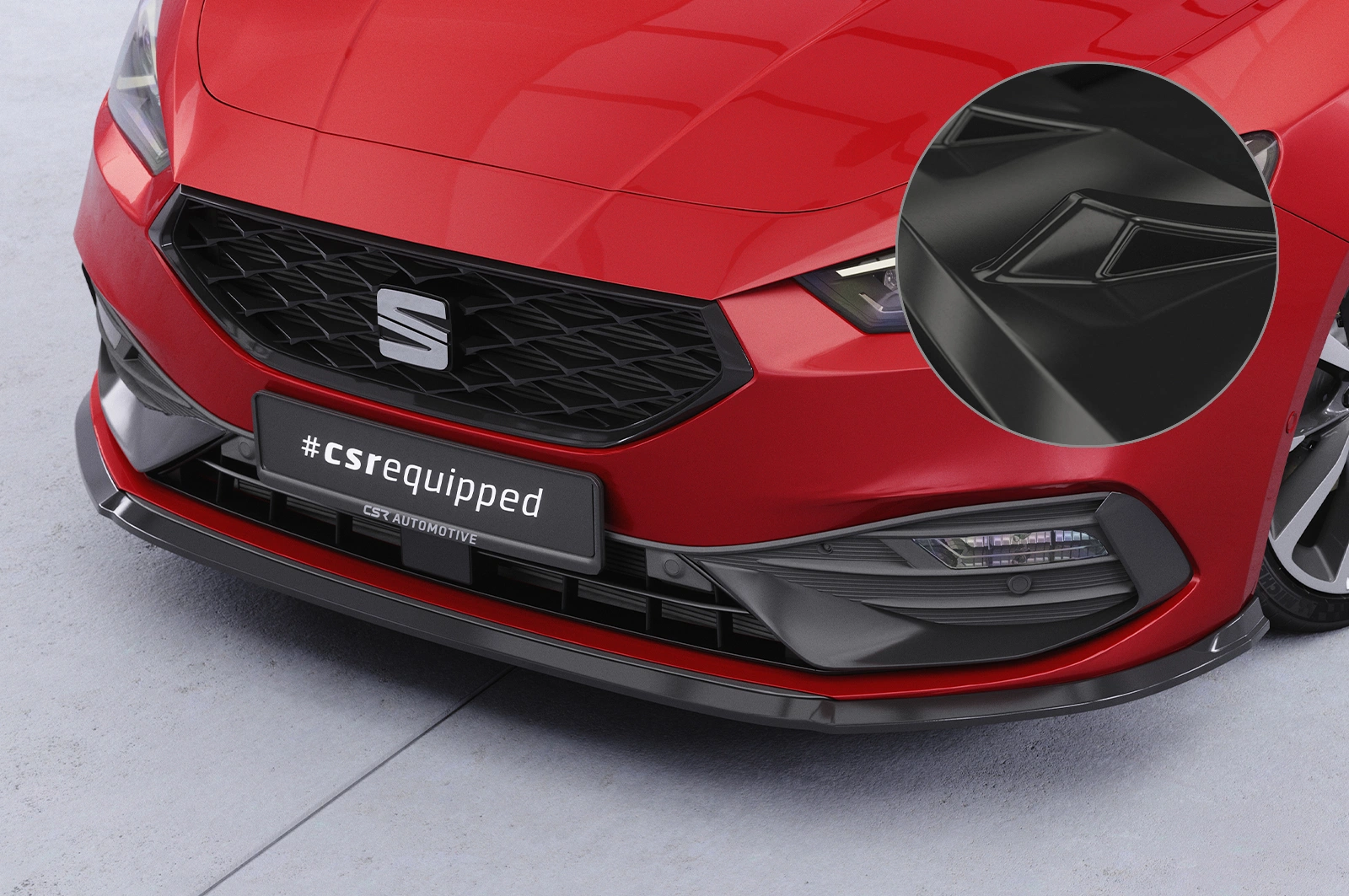 Voorspoiler passend voor Seat Leon 4 (Typ KL) Glans Zwart – CSR Automotive