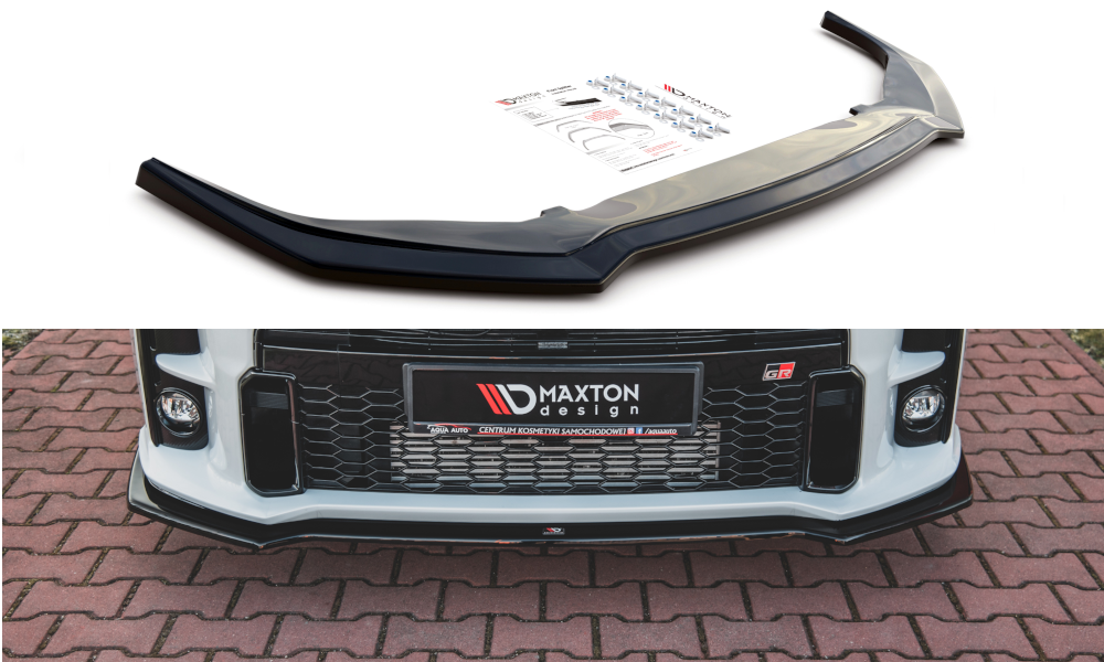Voorspoiler Toyota GR Yaris MK4 Maxton Glans Zwart