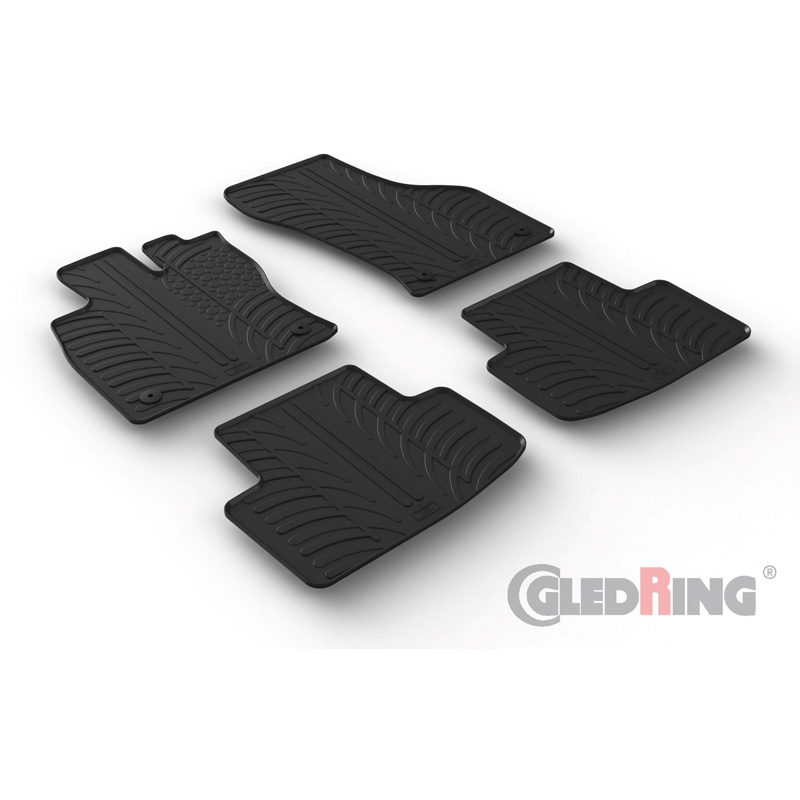 Rubbermatten  Skoda Octavia IV Sedan/Kombi 2020- excl. e-Tec (T profiel 4-delig + montageclips)