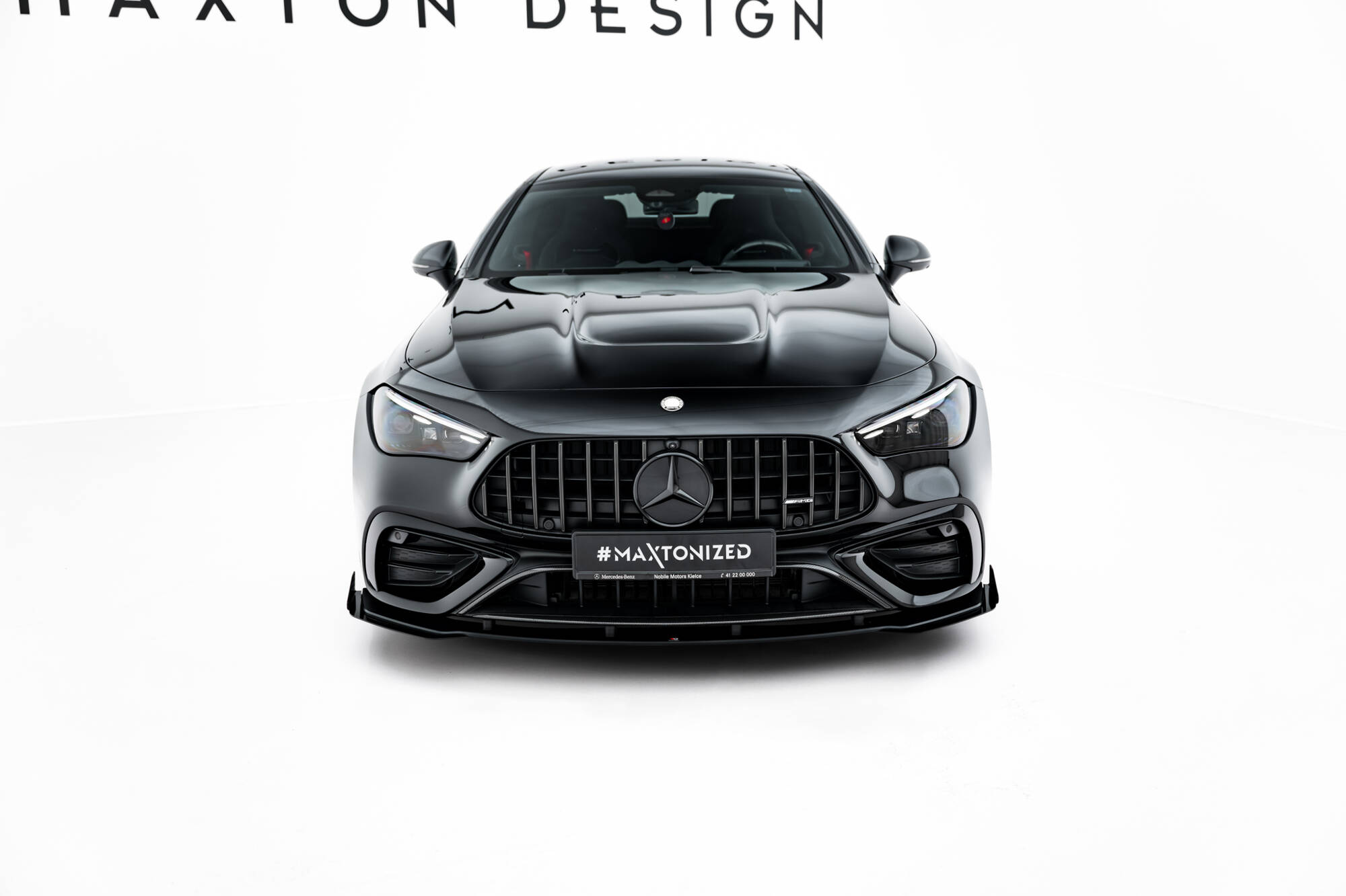 Street Pro Voorspoiler + Flaps Mercedes-AMG CLE 53 C236 Maxton Glanzend zwart