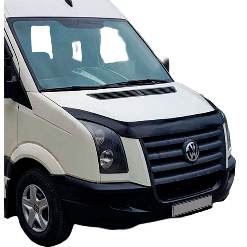 Motorkapbeschermer (steenslagcover)  Volkswagen Crafter MK1 & MK1 Facelift 2006-2016 - Glanzend zwart