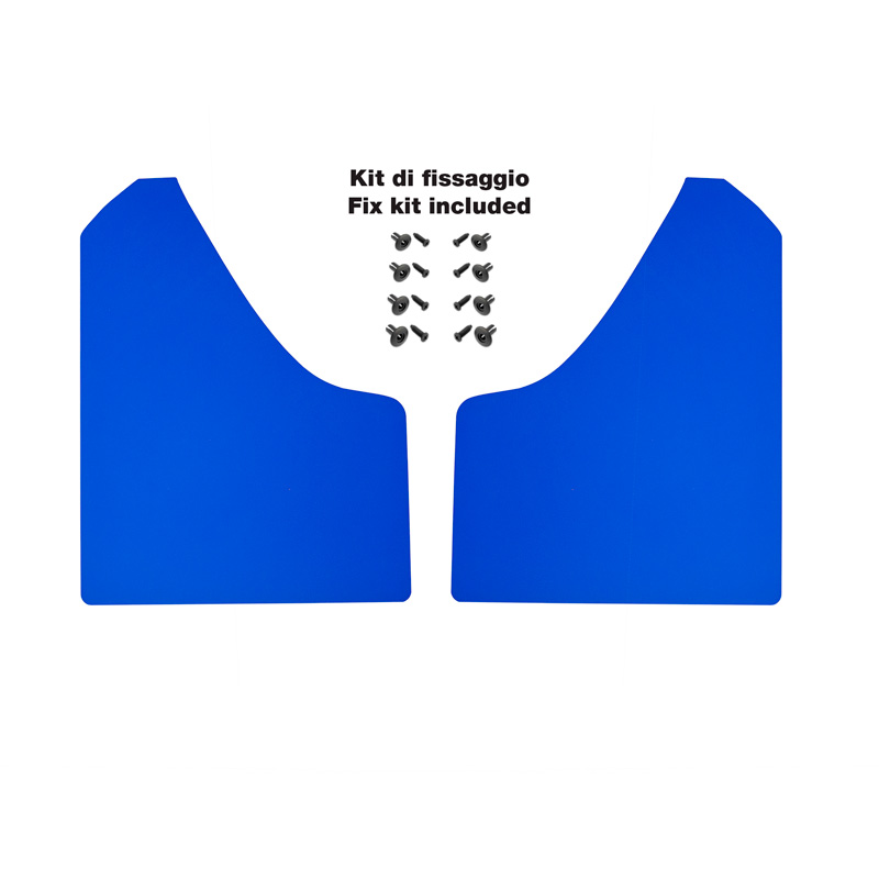 Simoni Racing Universele spatlappen set - Zwart - incl. bevestigingsschroeven - Blauw ABS