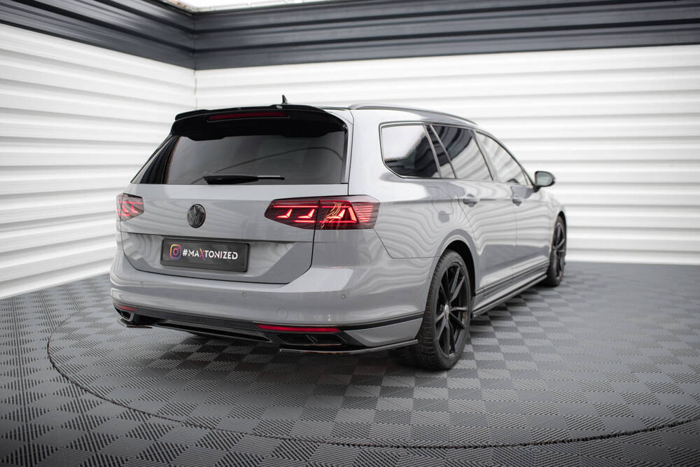 Zijdiffuser Volkswagen Passat R-Line B8 FL Glans Zwart Maxton