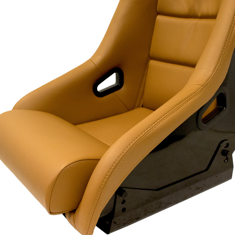 Sportstoel 'BS1' - Beige Kunstleder - Vaste polyester rugleuning - incl. sledes