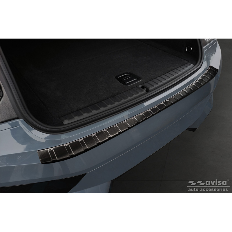 Zwart RVS Achterbumperprotector  BMW iX (I20) 2021- 'Ribs'
