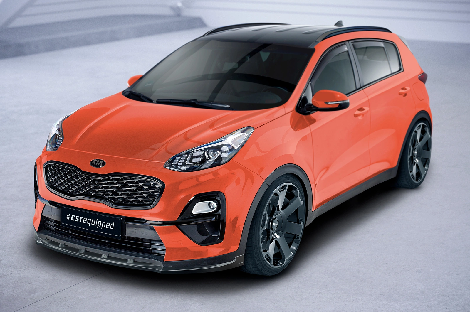 Voorspoiler Kia Sportage QLE Glans Zwart van CSR Automotive (Facelift 07/2018-)