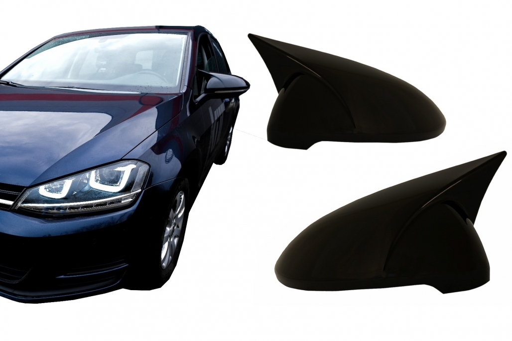 Spiegelkappen VW GOLF VII M Look Glans Zwart