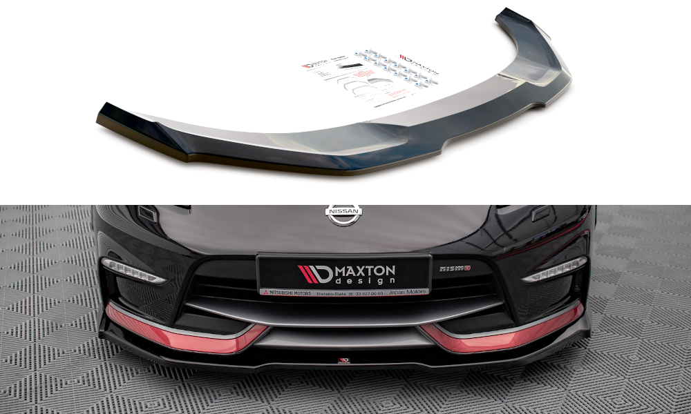 Voorspoiler V.1 Nissan Nismo 370Z Maxton Glans Zwart