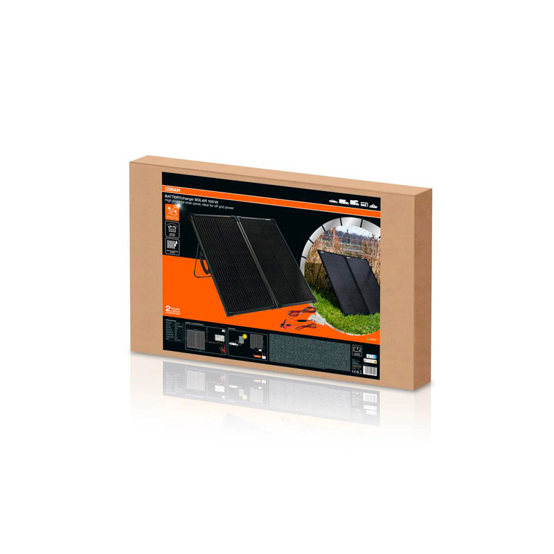 Osram BATTERYcharge SOLAR 100W – incl. 12V/10A laadregelaar – Zonnepaneel
