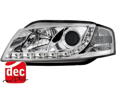 Headlights Audi A3 8P 03-08 Devil Eyes Dlite LED Chrome